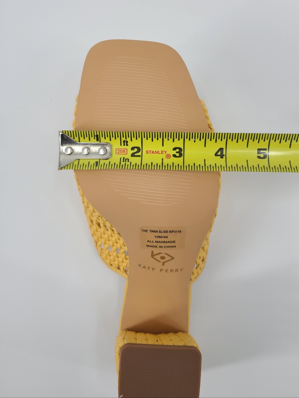 Katy Perry Collections Yellow Woven Block Heel Mules Size 10 - Picture 10 of 10